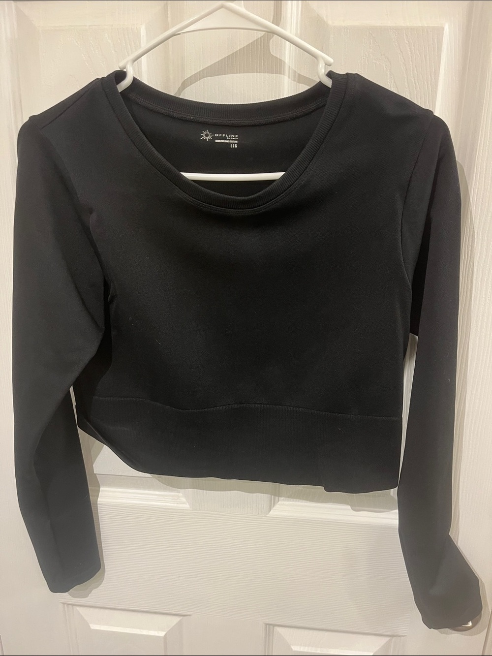 Offline Aerie Athletic Black Long-Sleeve Women's Top